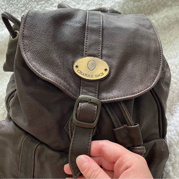 Vintage Charme sacs leather backpack - Picture 3 of 8